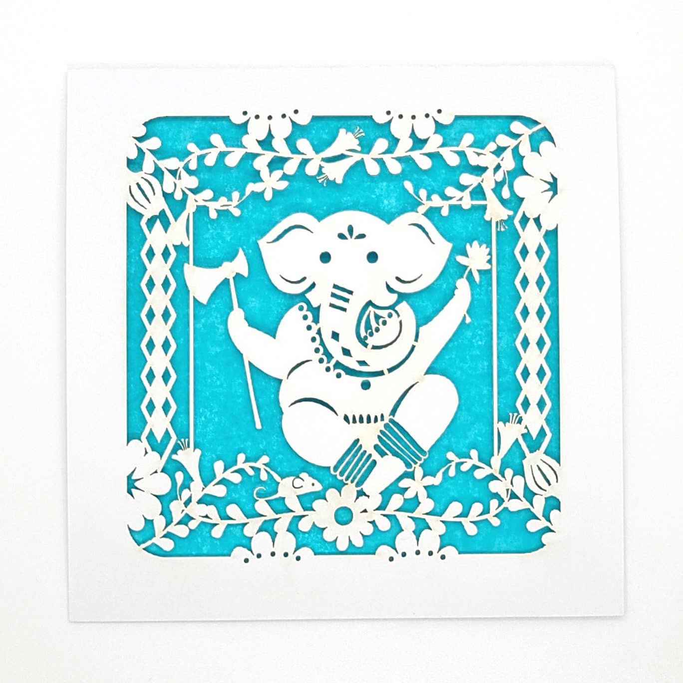 two hermanas - Wholesale Everyday Greeting Card - Ganesh - mover of obstacles laser cut cards0