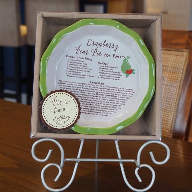 Abbey & CA Gift - Wholesale Baking Dish - Cranberry Pear Pie for Two Mini Baking Dish