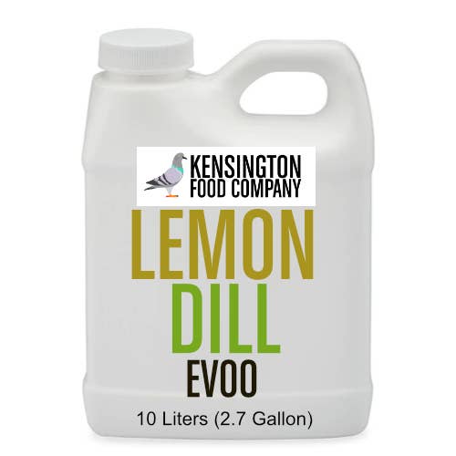 Bulk Lemon Dill Infused Extra Virgin Olive Oil (10 Liters) for wholesale by Kensington Food Company