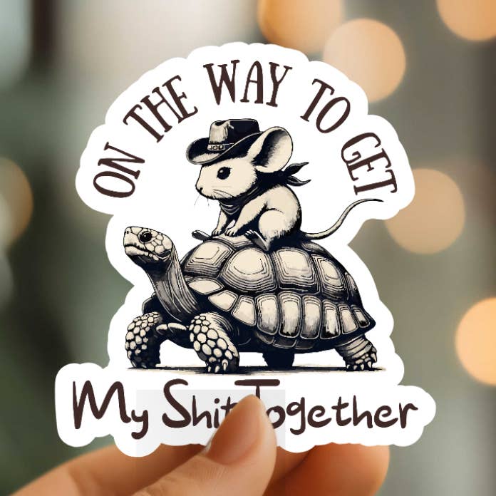 Funny On The Way Vinyl Sticker for wholesale by Mystical Monkey Toes