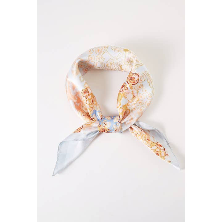 Collections by Fame Accessories - Wholesale Bandana - Women's - Abstract Floral Print Bandana