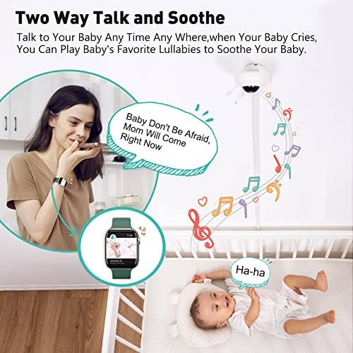Little Martin's Drawer - Vente Babyphones - Babyphone intelligent 1080P HD avec connexion smartwatch3