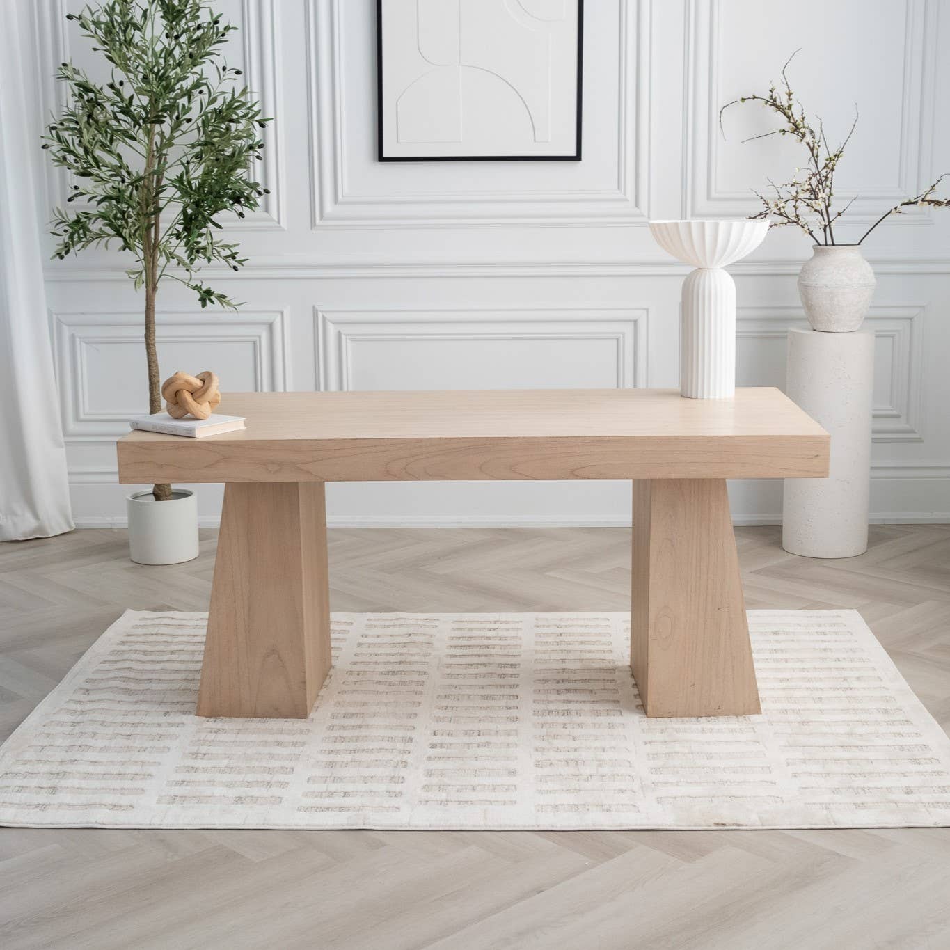 Beige Boho-modern abstrakt matta inomhus i beige och krämvit för wholesale på Faire4