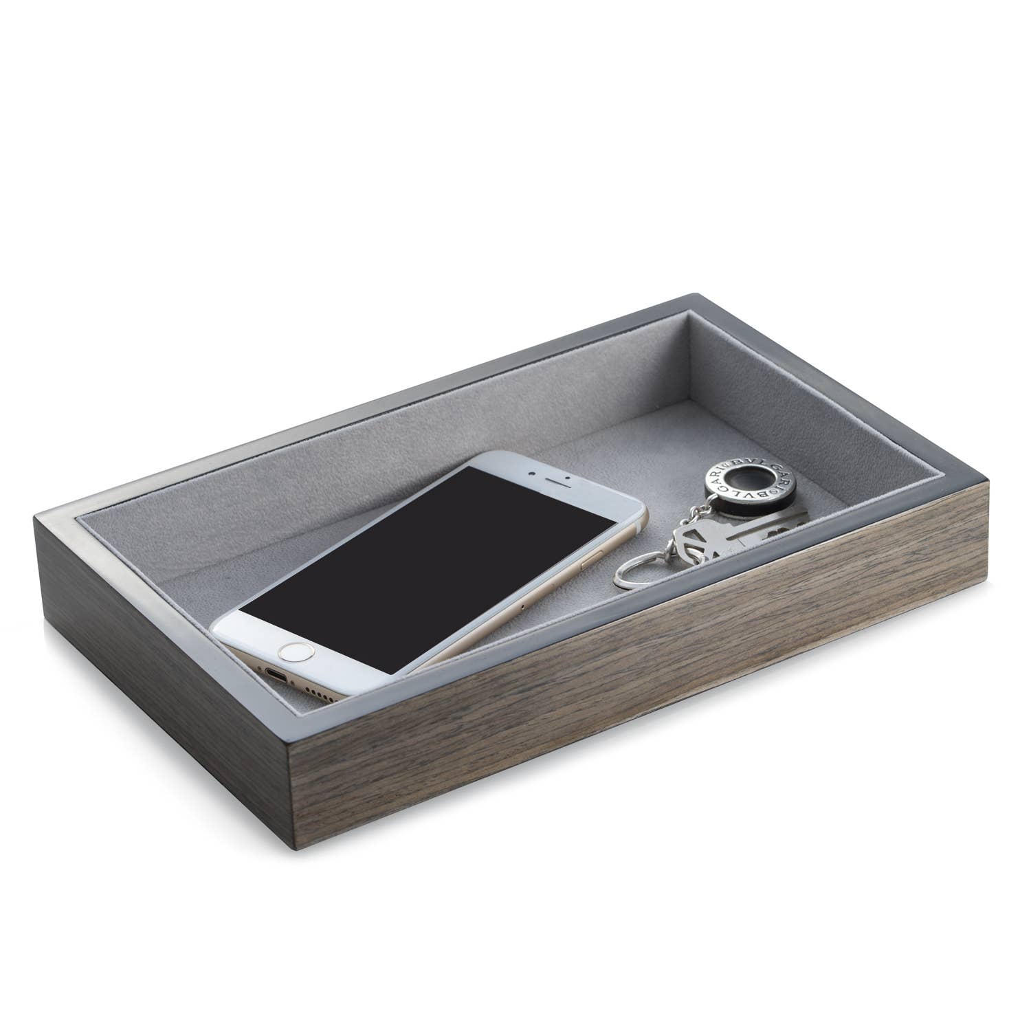 BeyBerk International – wholesale Decorative tray – Lacquered Ash Wood Open Face Valet Tray0