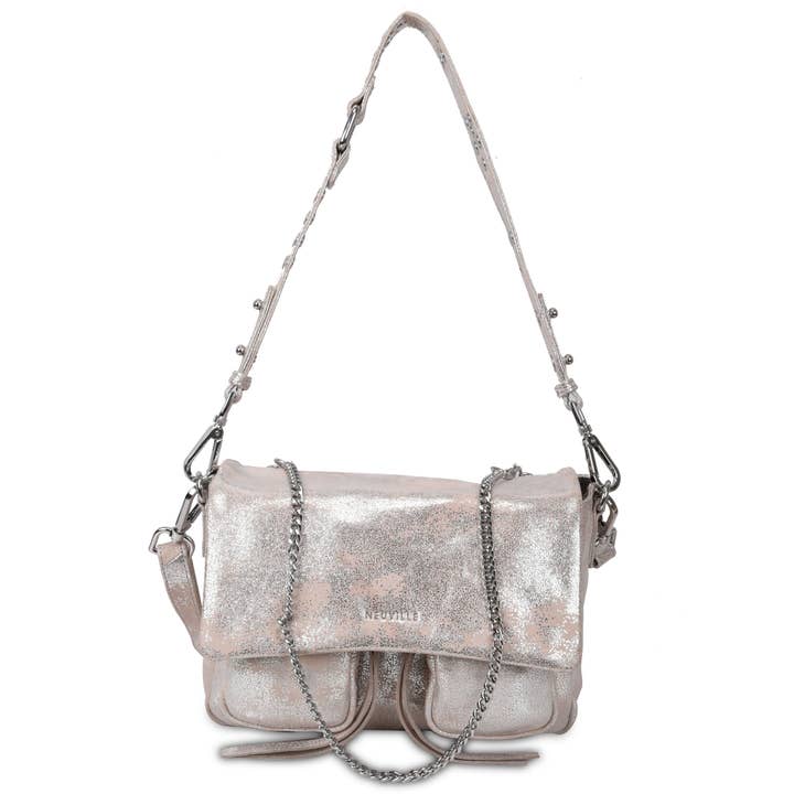 Neuville - Wholesale Crossbody Bag - Women's - MAXKE - Sand Gold Leather Shoulder & Crossbody Bag
