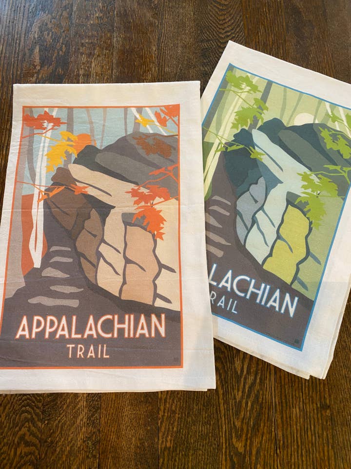 Appalachian Trail Autumn Flour Sack Towel for wholesale by Shell Creek Sellers