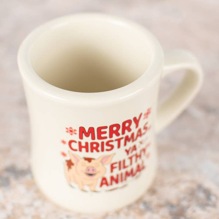 American Farm Company - Wholesale Coffee Mug - Pig 'Merry Christmas Ya Filthy Animal' Ceramic Mug1