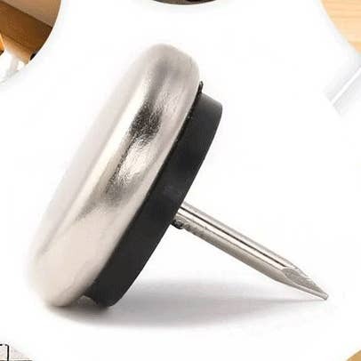 Deslizadores con clavos de metal con base de níquel para muebles y sillas de madera para venta al por mayor de WeBaG N WeCoveR