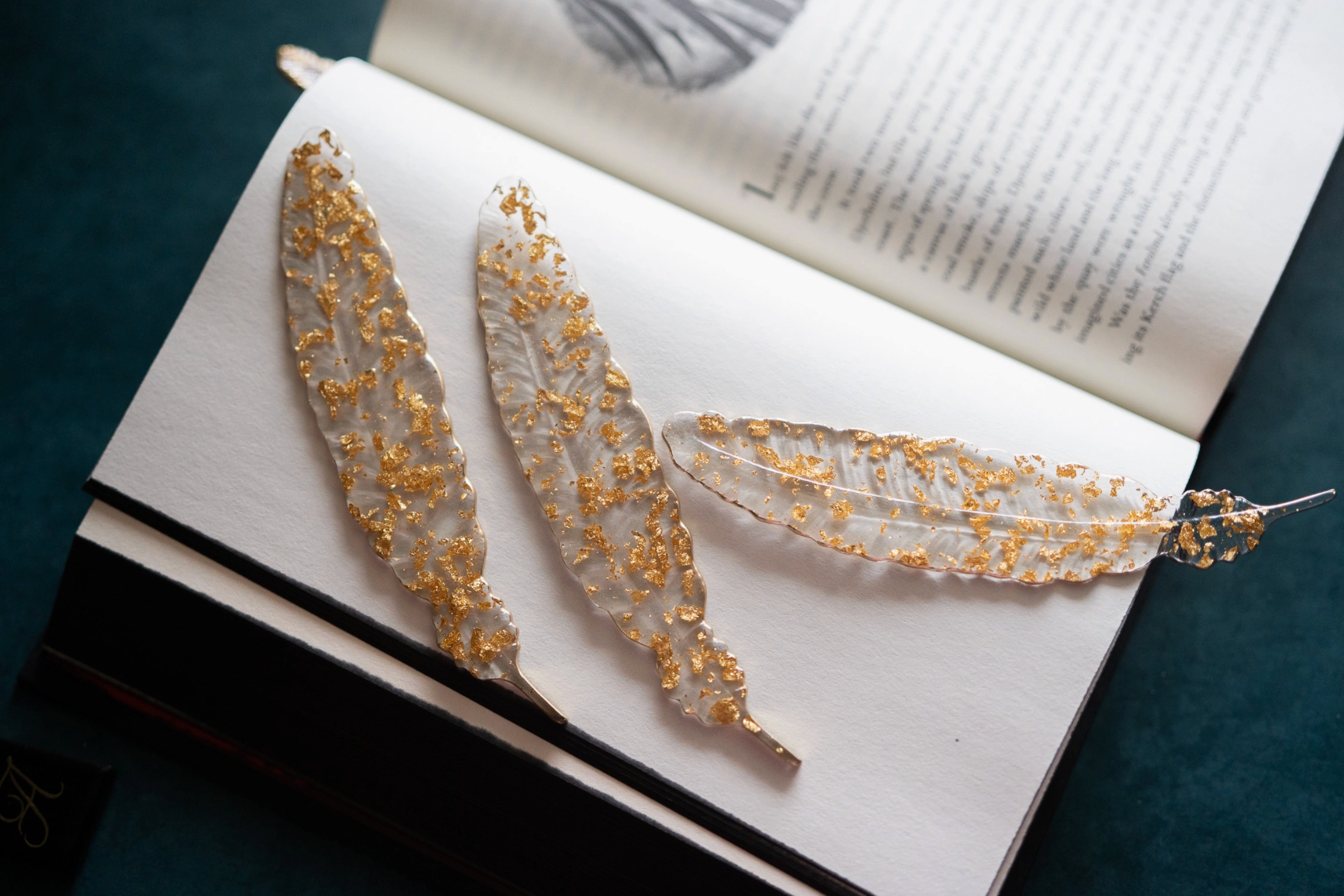 Dège Creative - Vente Marque-page - Marque-page plume en résine7