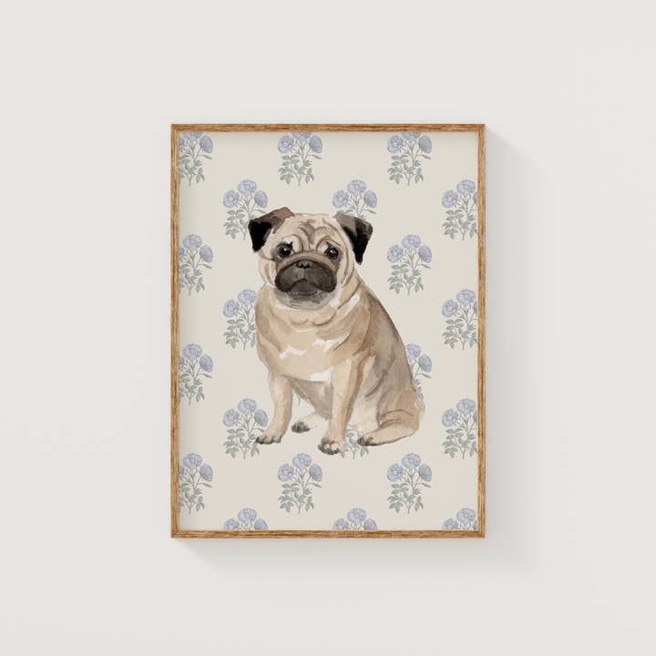 Paperly Creative Co - Wholesale Art Print - Pug Dog Art Print2