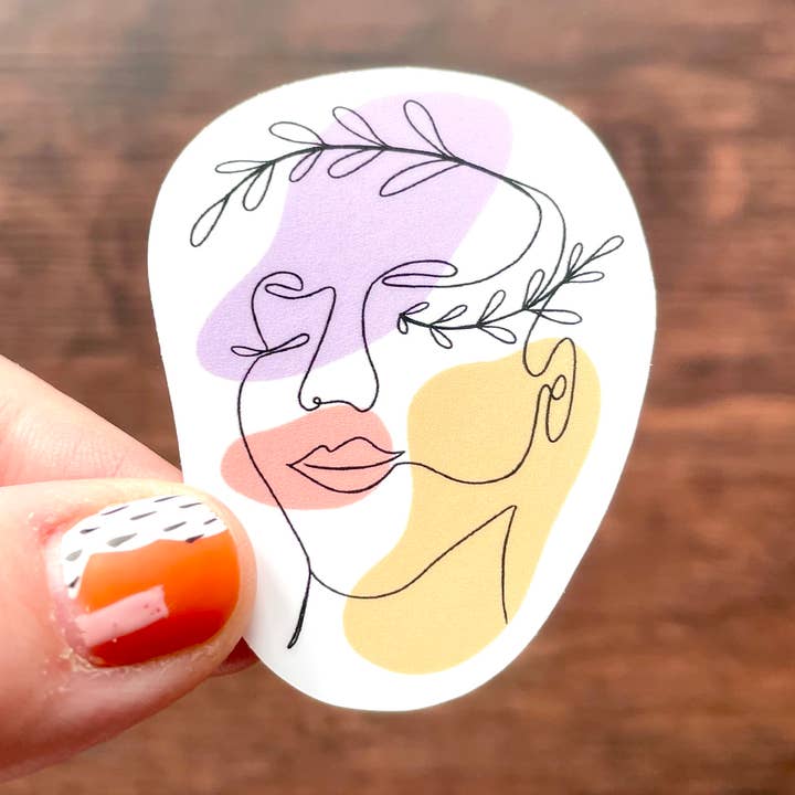 Einzeiliger Aufkleber zum Zeichnen von Gesicht für den Großhandel von The Creative Ink