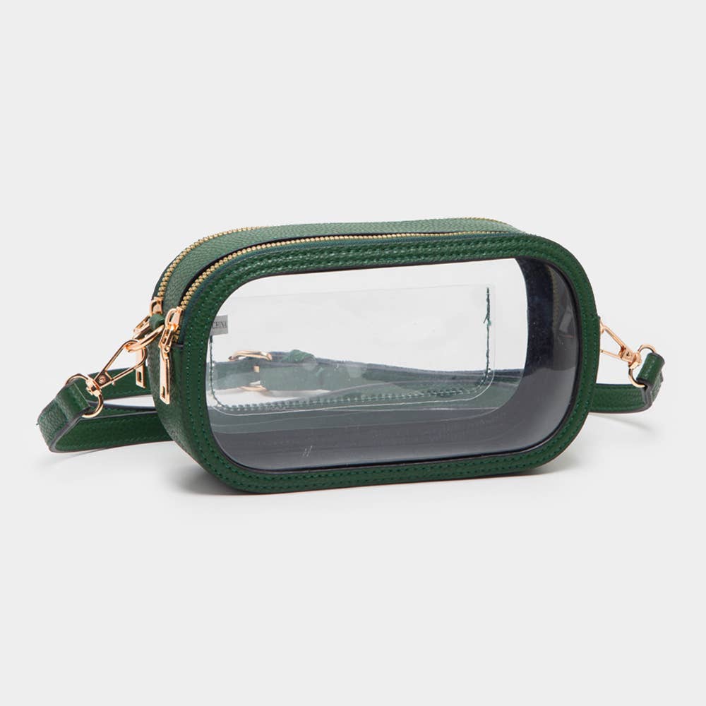 Sensibling Corp. - Wholesale Crossbody Bag - Women's - Solid Faux Leather Transparent Rectangle Crossbody Bag2