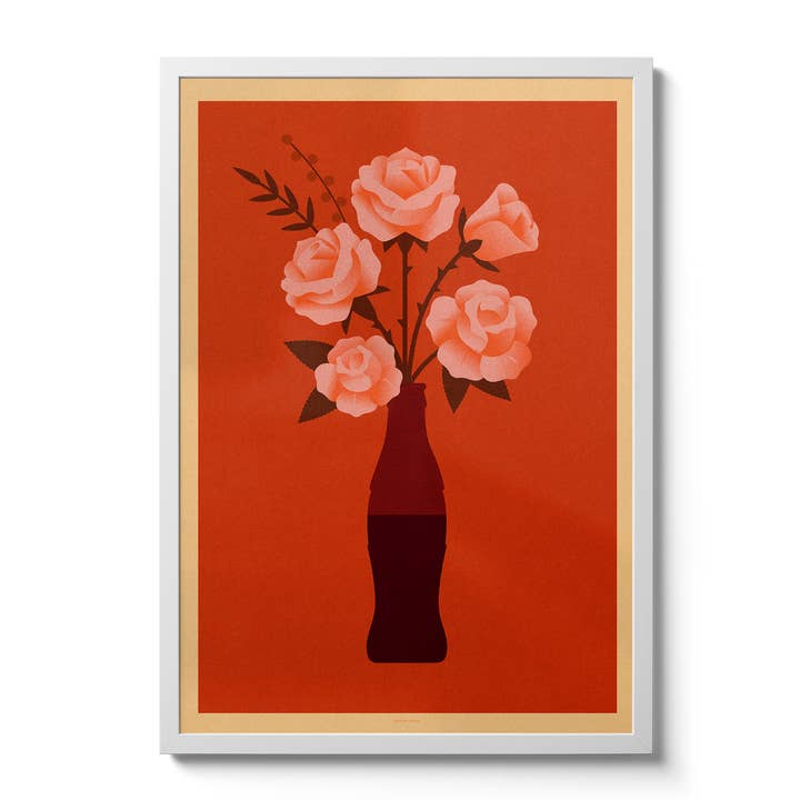 Telegramme Paper Co. - Wholesale Art Print - Roses Coke Bottle Bouquet5