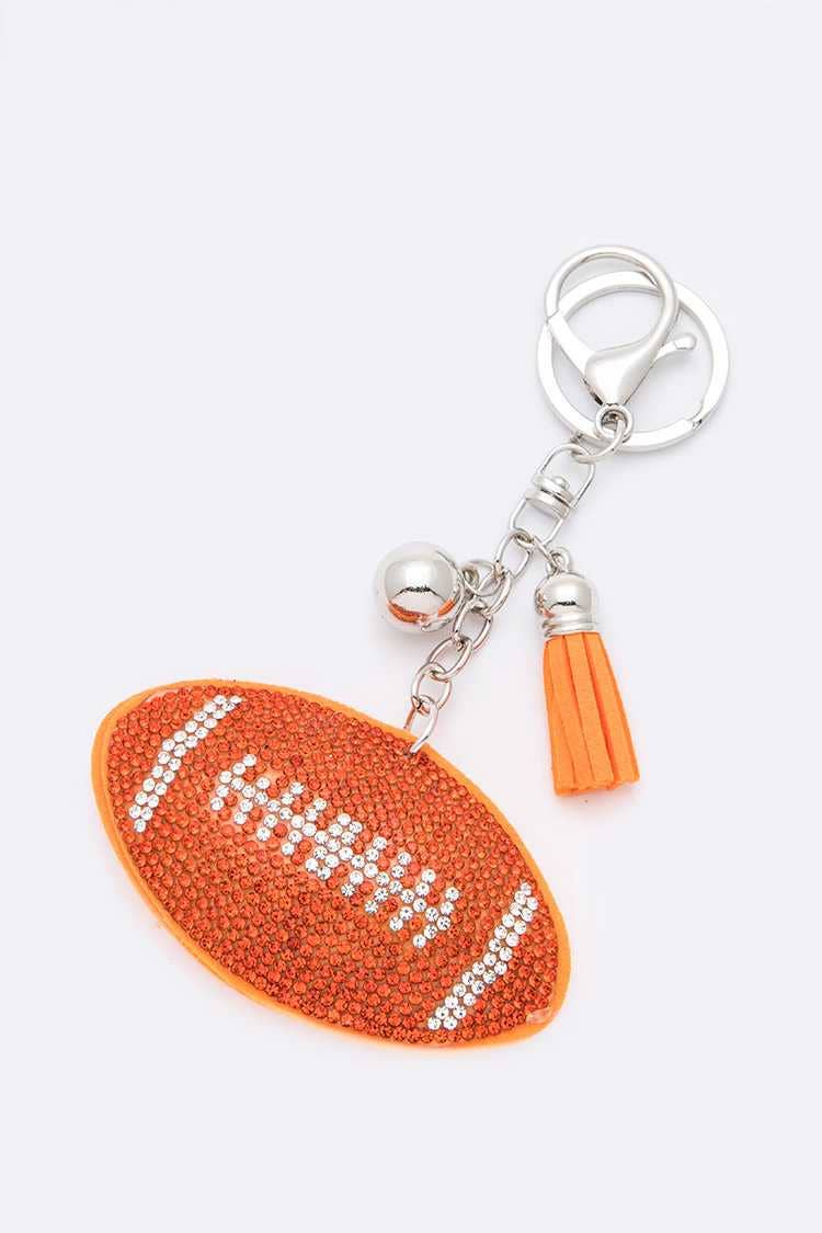 Artini Accessories - Wholesale Keychain - Women's - Orange Pillow Football Key Chain0
