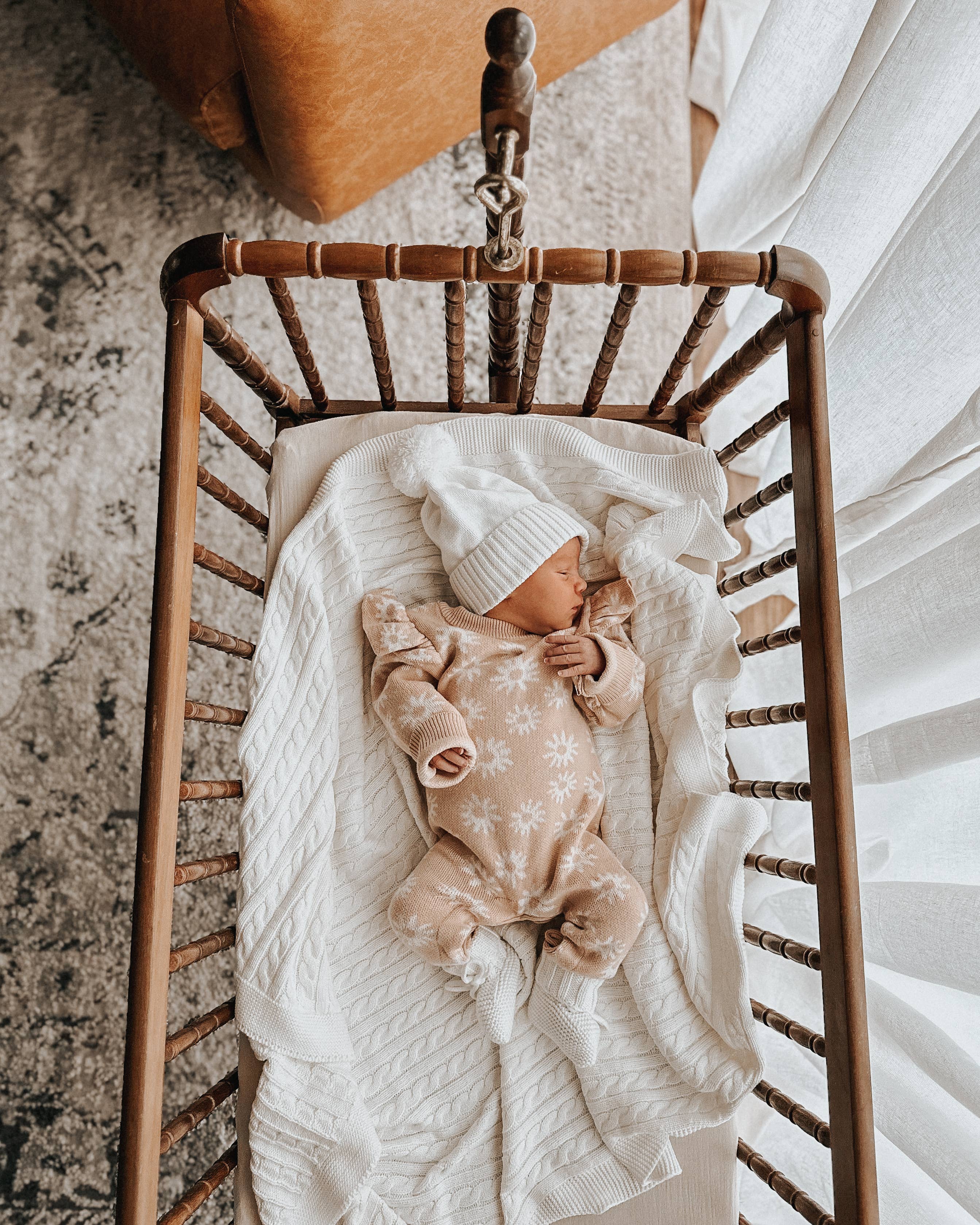 Luna + Luca Organic Booties - White for wholesale on Faire3