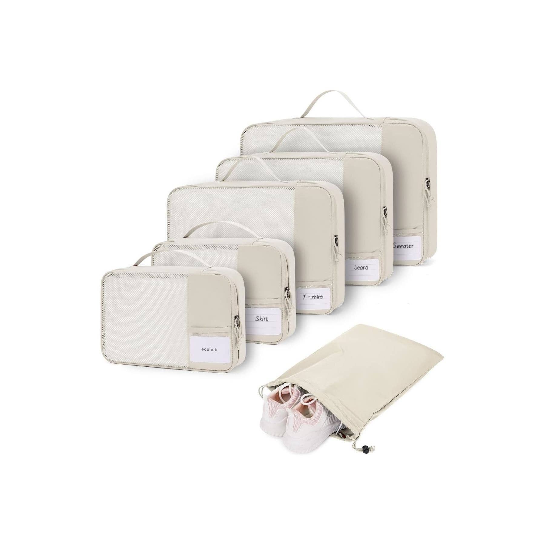 wandf – Engroshandel Pakkeemballage – 6 stk. kuffertorganisatorposer med mærke til rejsetilbehør19