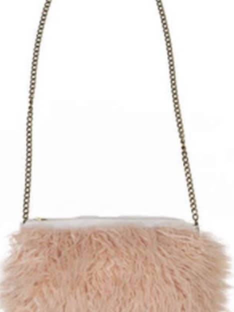 Fausse fourrure d'agneau tibétain rose pour la vente par Stacy Kessler Accessories