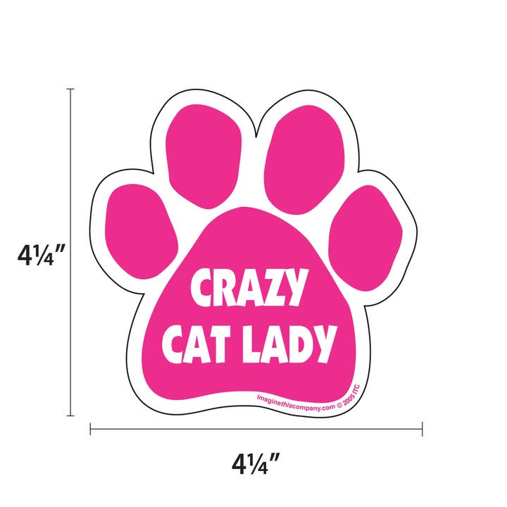 Imagine This Company - Wholesale Sticker - Crazy Cat Lady Car Window Decal