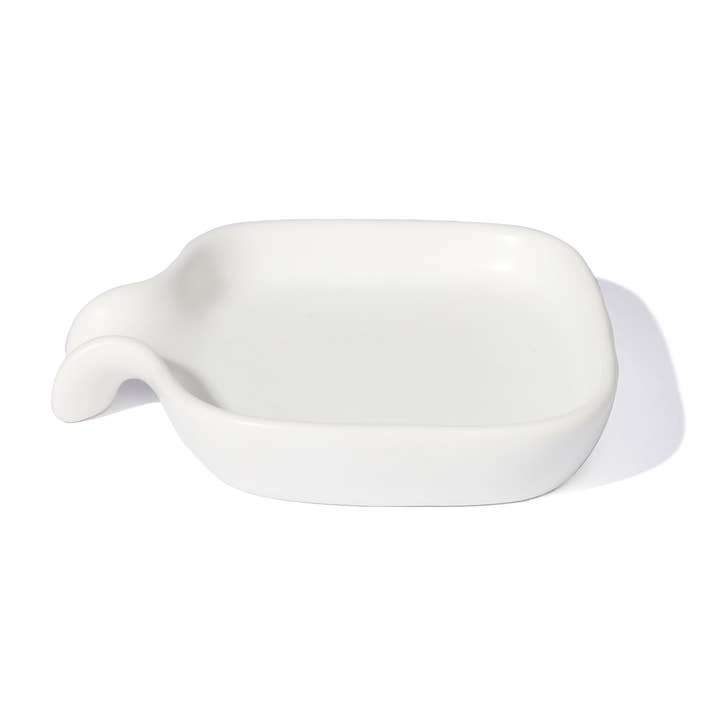 White Drip Ceramic Soap Dish Home Bathroom Decor for wholesale by FinchBerry