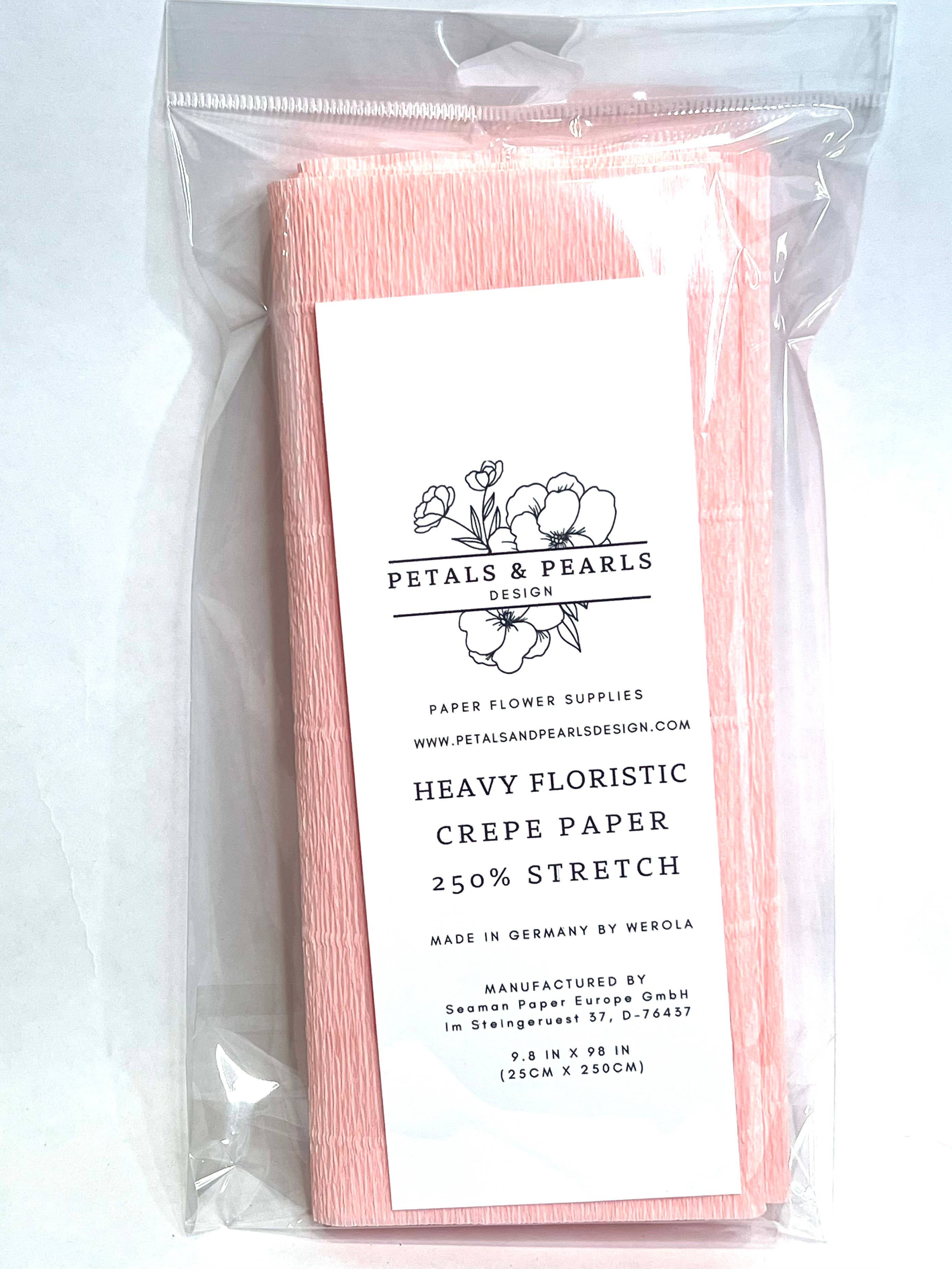 Petals and Pearls Design - Wholesale Craft supplies - Pastel Pink Heavy Florist Crepe