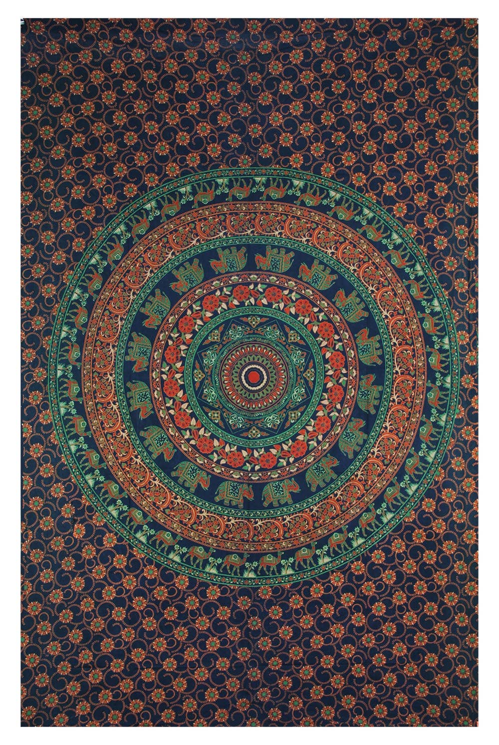 Lungta Imports - Wholesale Tapestry/Textile - Elephant Mandala Tapestry Wall Decor Beach Throw 80”X50”4