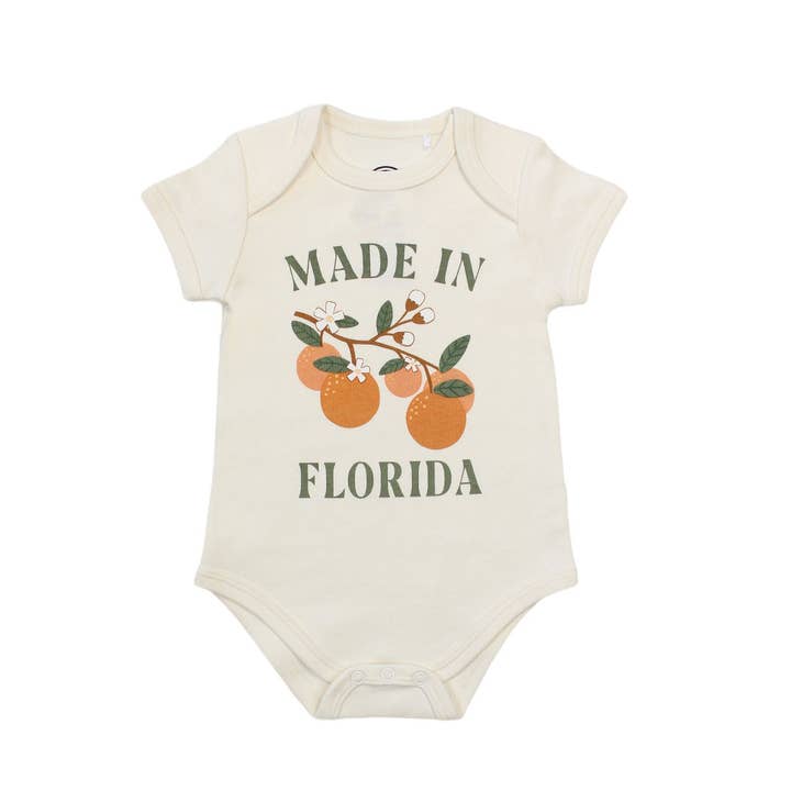 Made in Florida Oranges Cotton Onesie Florida Baby Gift and other Purchase Wholesale made in florida. Free Returns & Net 60 Terms on Faire trending on Faire.