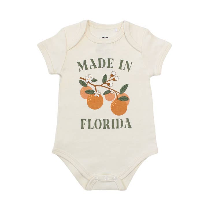 Emerson and Friends - Wholesale Bodysuit (Non-Footed) - Baby - Made in Florida Oranges Cotton Onesie Florida Baby Gift1
