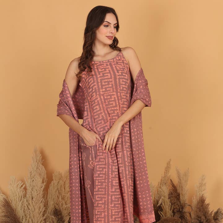 Handcrafted in Batik 3 Pc Suit Set and other Purchase Wholesale kurti set. Free Returns & Net 60 Terms on Faire trending on Faire.