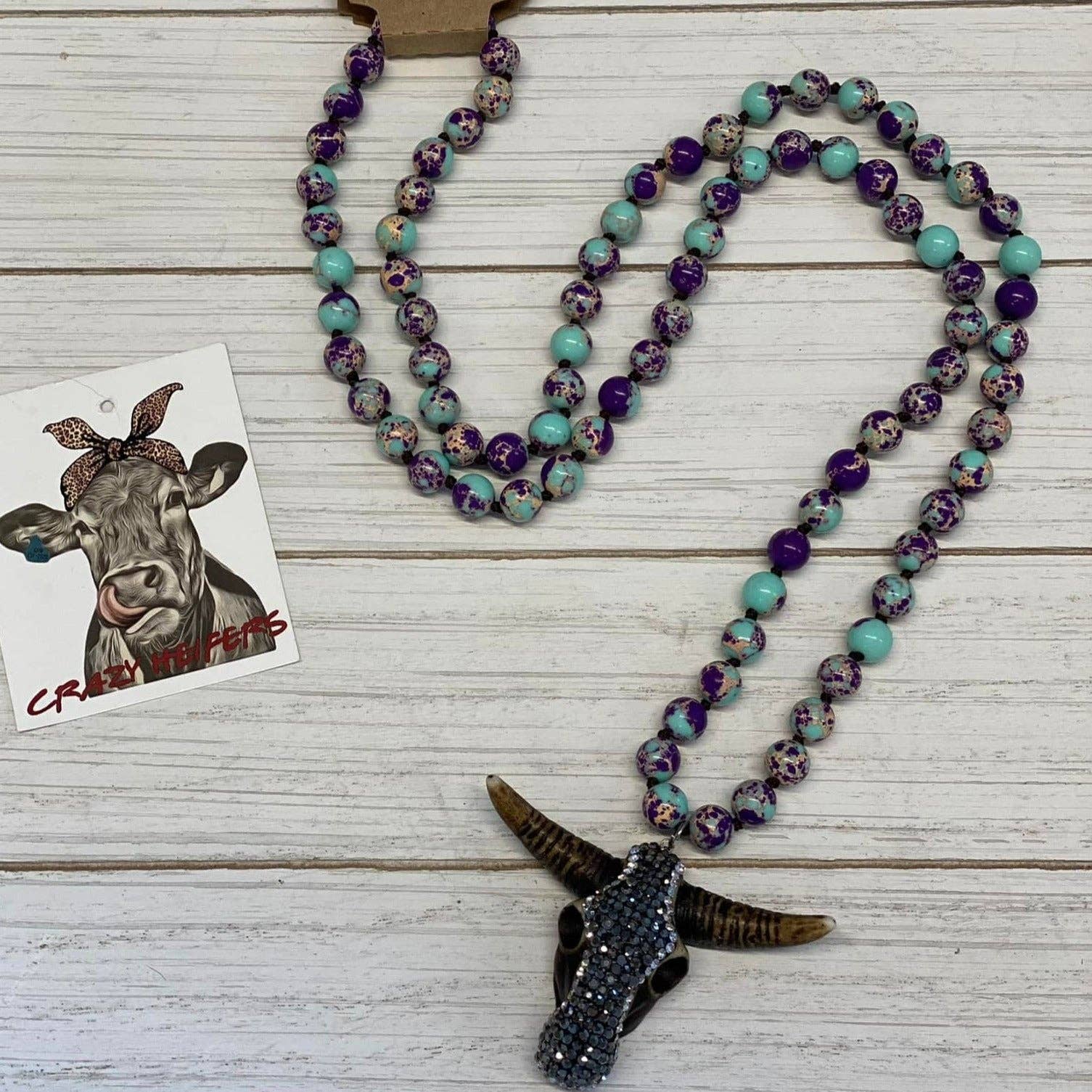 Crazy Heifers Wholesale - Wholesale Pendant/Charm Necklace - Steer Head Necklace NEW Colors0