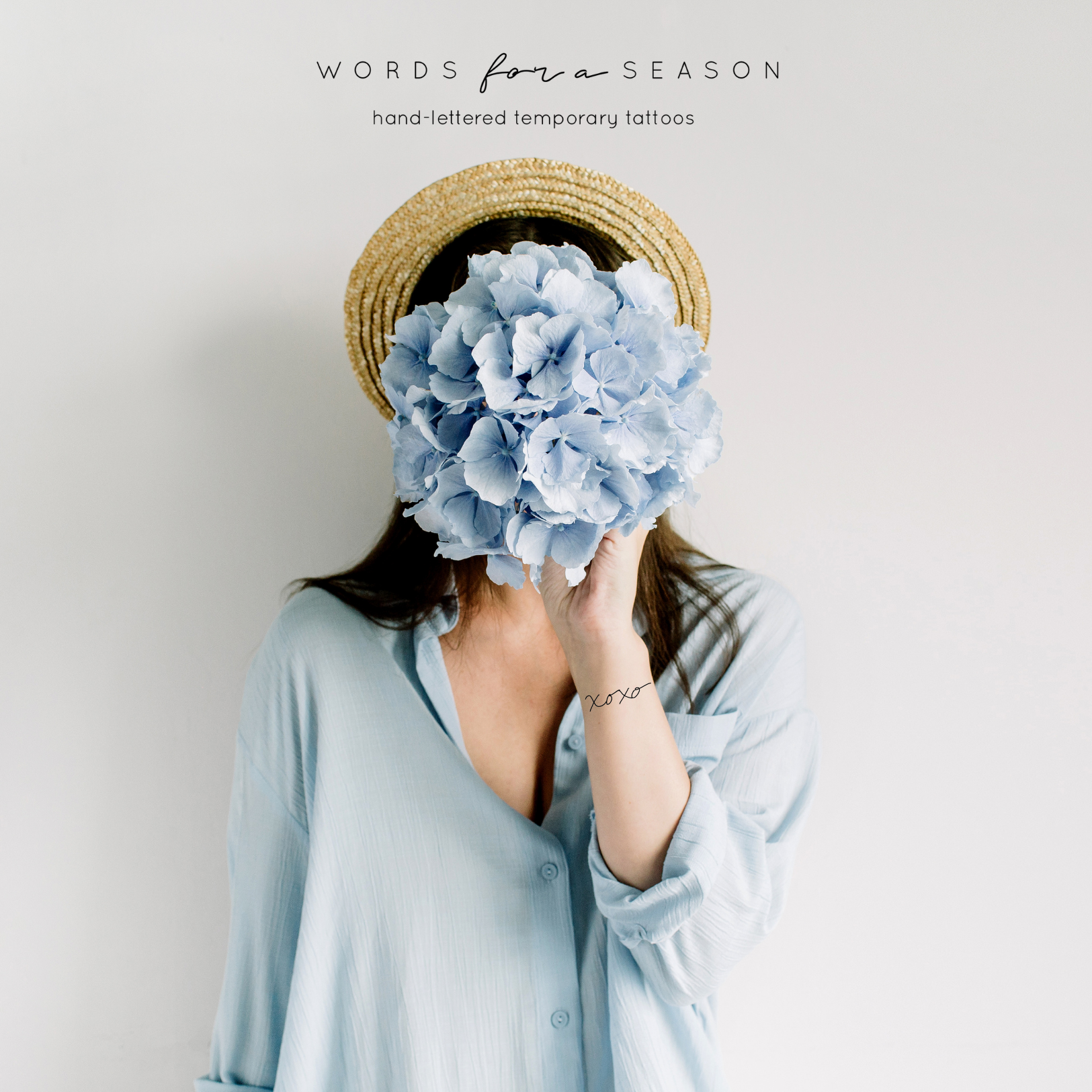 Words for a Season - Wholesale Temporary Tattoo - XoXo Calligraphy Temp Tattoo | Valentine, Galentine, Party1