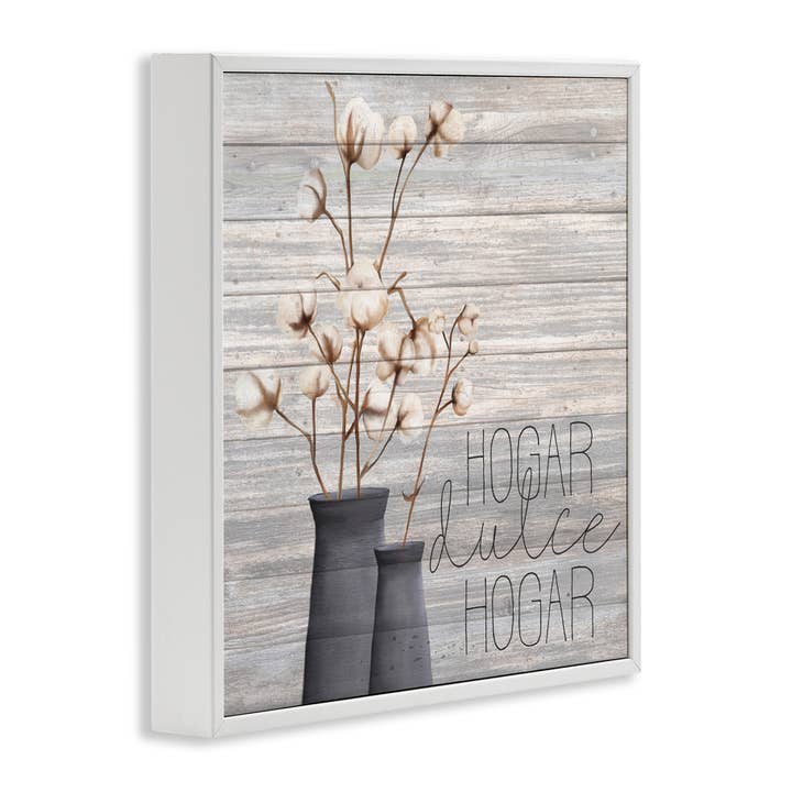 Stupell Industries - Wholesale Wall Decor - Kids & Baby - Hogar Dulce Hogar con Algodón Framed Giclee Art28