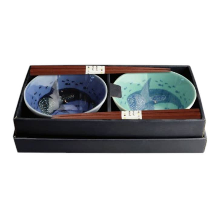 Urban Tokyo – wholesale Bowl – 2 Piece Tayo 5"D Bowl Gift Set Jimbe Whale Shark JP (1/16)1