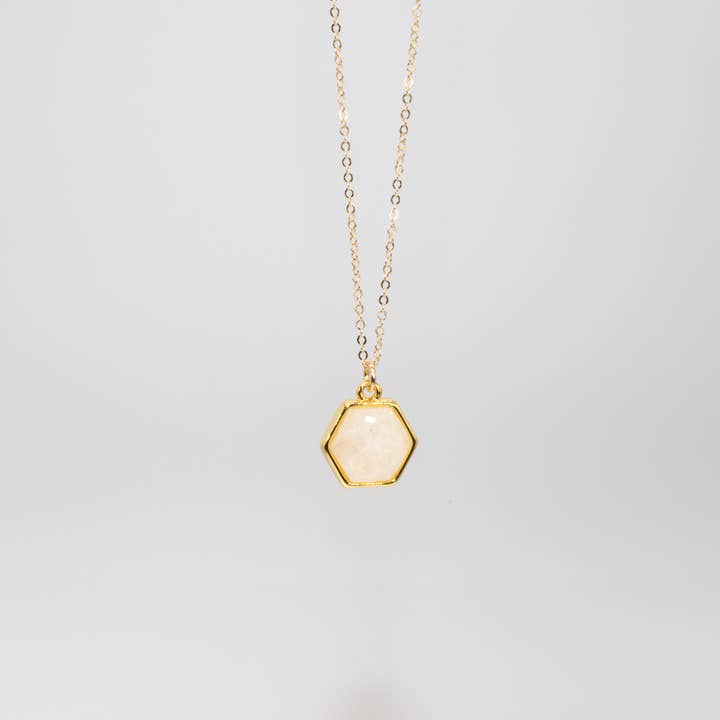 Leslie Francesca Designs - Vendita all'ingrosso Collana con ciondolo/pendaglio - Ciondolo con gemma esagonale4