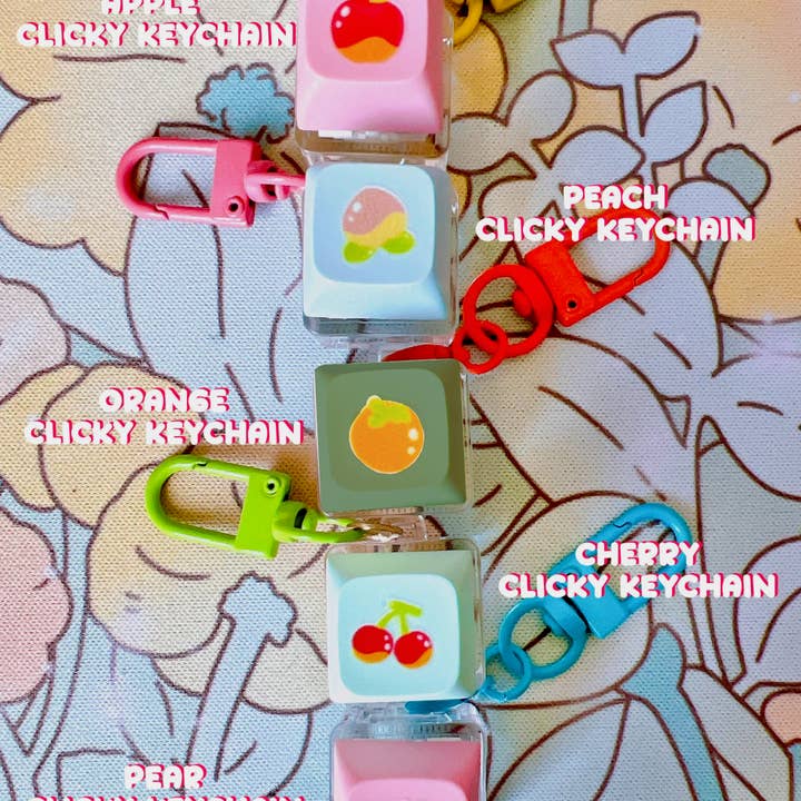 PeachyxNoodle - Wholesale Keychain - Unisex - Keycap Keyboard Clicky Fidget Stimming Kawaii Cute Keychain