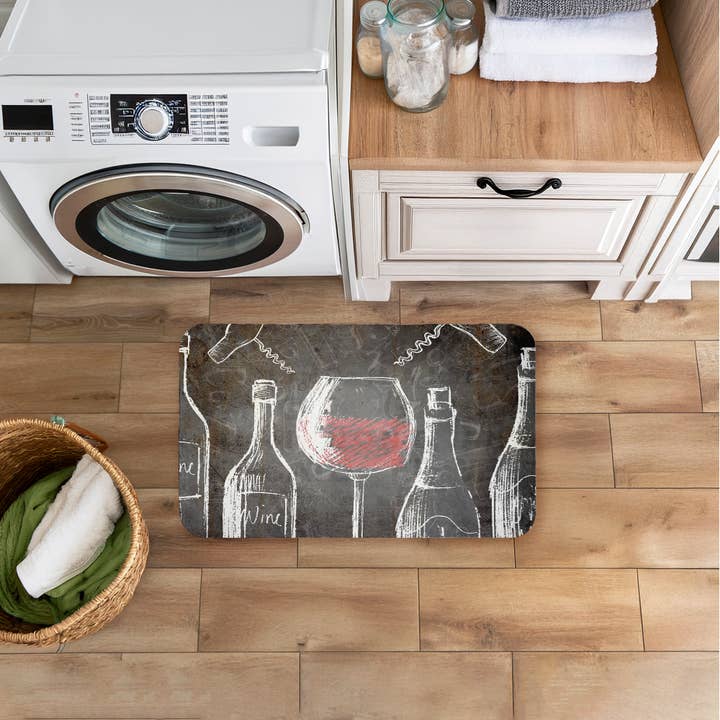 Stupell Industries - Wholesale Floor Mat - Chalkboard Style Wine Floor Mat, 30"x18"13