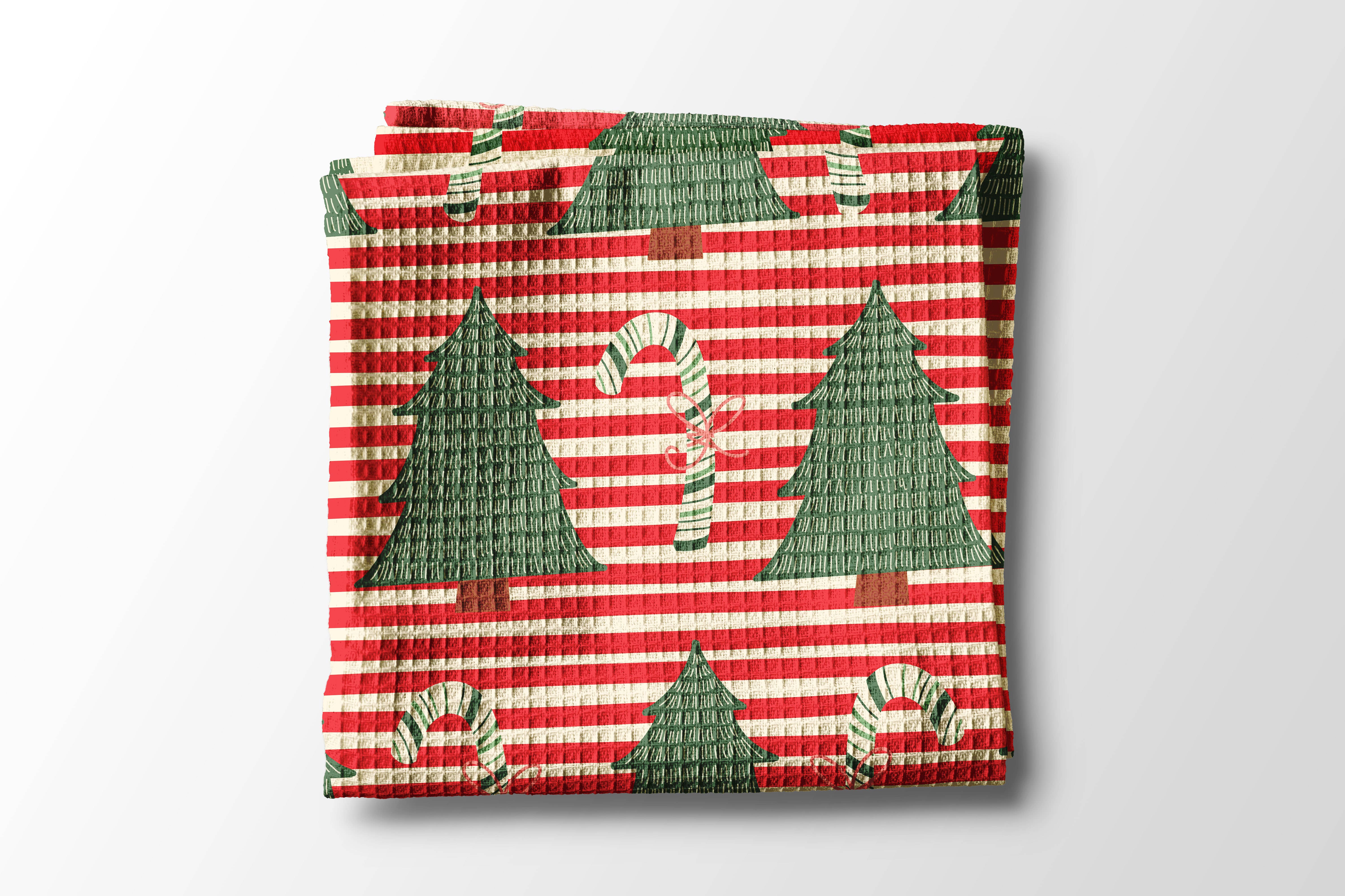 Canary Road - Wholesale Tea Towel - Christmas Retro Kitchen Tea Towel Waffle Holiday Baking0