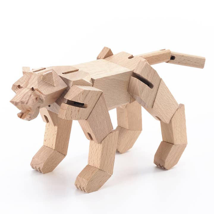 Yoshiaki Ito Design - Wholesale Wood Toy - Kids - Morphits ® Tiger Wooden Toy: Roaring Adventures Await in our
