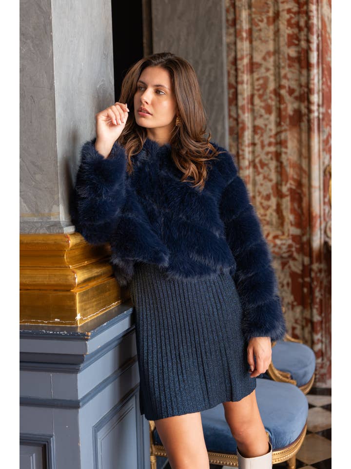 CHOKLATE PARIS – Großhandel Kleid – Damen – Lurex-Strickkleid mit Ausschnitt - 46224