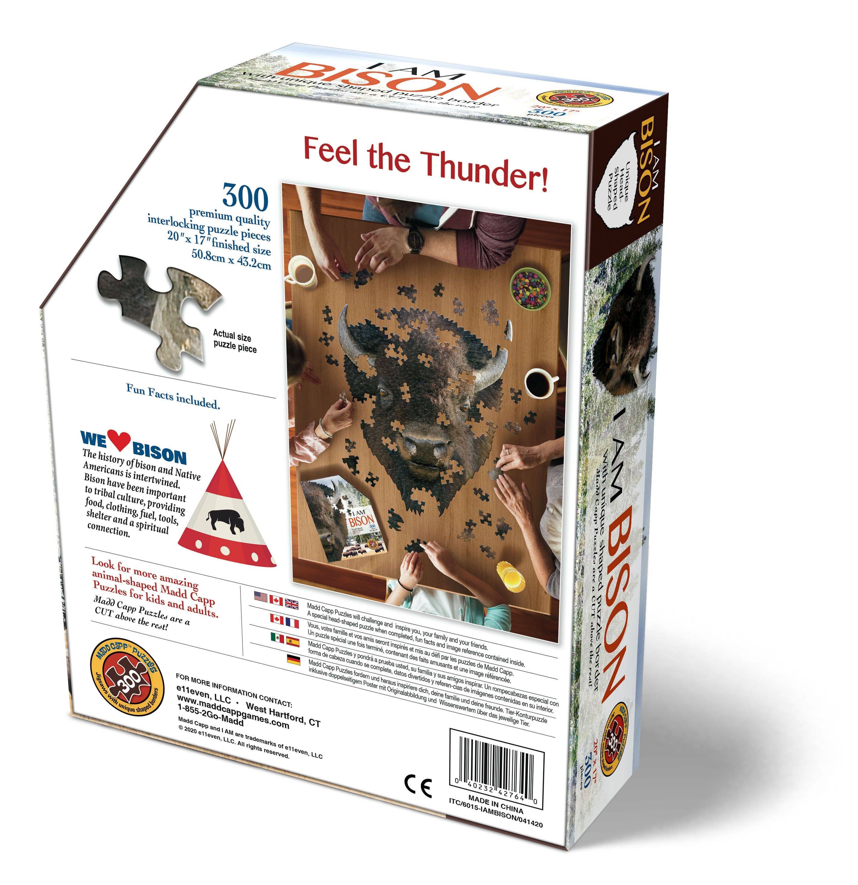 Madd Capp Games & Puzzles - Wholesale Puzzle - Adult - I AM Bison 300 piece jigsaw puzzle gift2