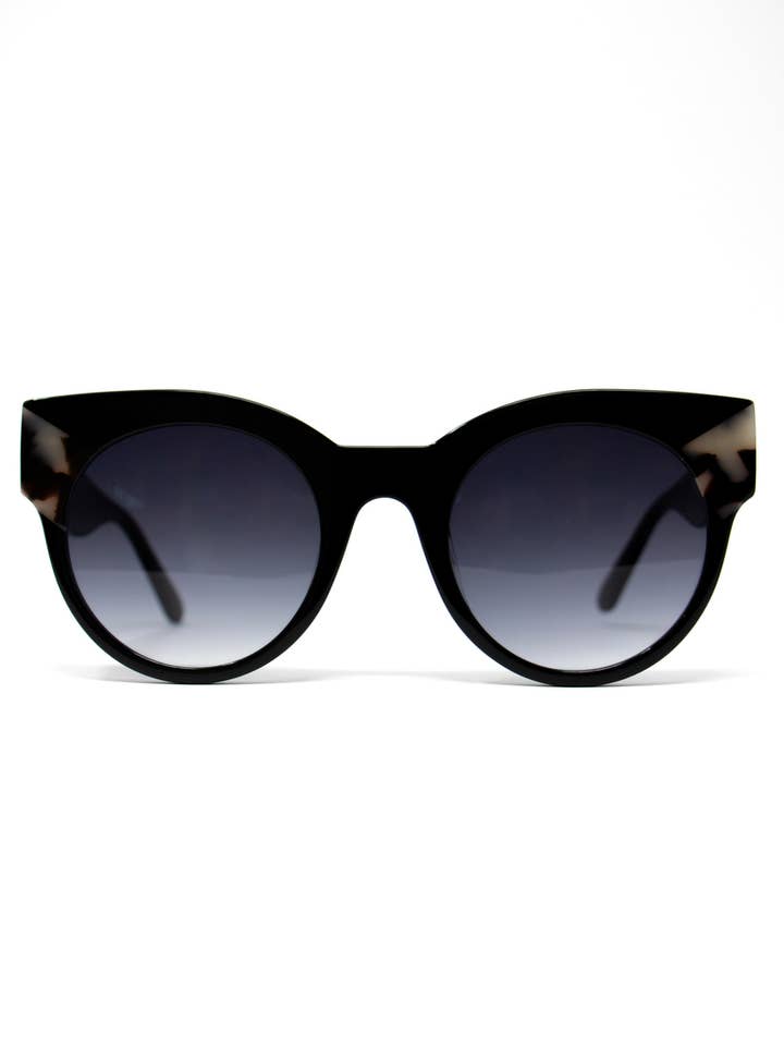 Torino Acetate Sunglasses in Two-Tone Black for wholesale by PIPERWEST