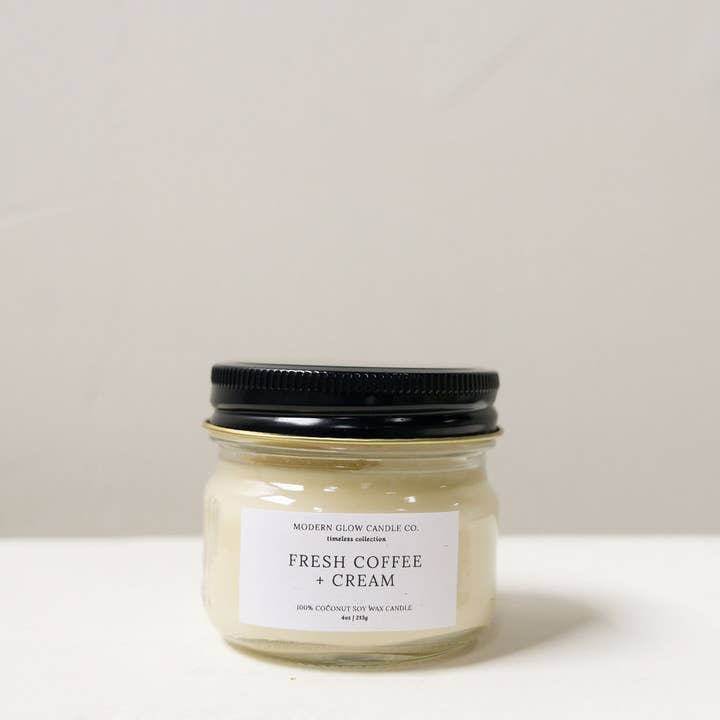 Modern Glow Candle Co. - Wholesale Jar/filled candle - 4oz Mini Mason Jar Candles6