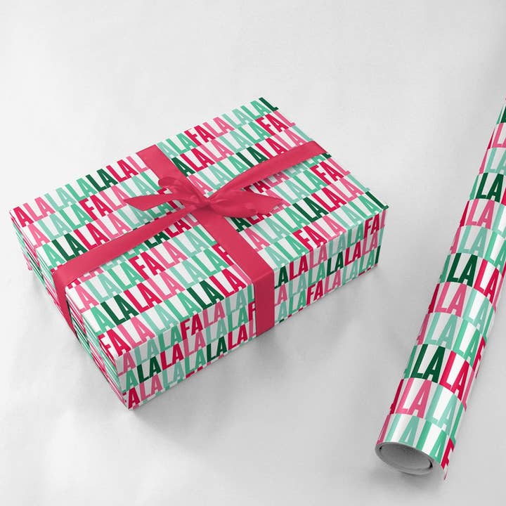 The Lost Art of Stationery - Wholesale Wrapping Paper Roll - Fa La La La La La La La La Gift Wrap
