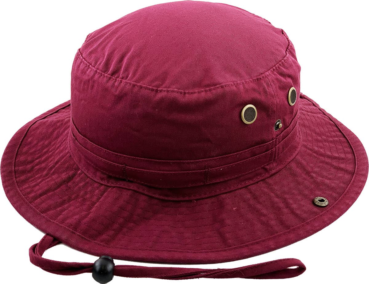 KBETHOS - Wholesale Bucket hat – Unisex - Solid Boonie Hat With String (Fitted)76
