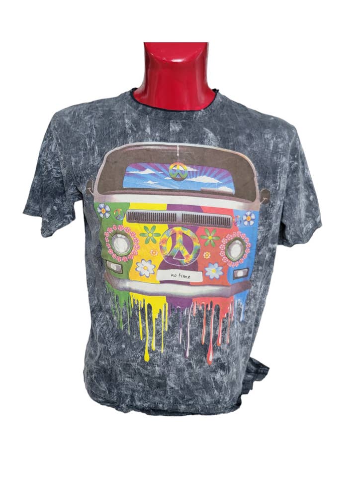 Evergreen Guardian Imports - Wholesale Screen Printed T-Shirt - Unisex - TSS320 Cotton Screenprint T-Shirt Color Bus Black