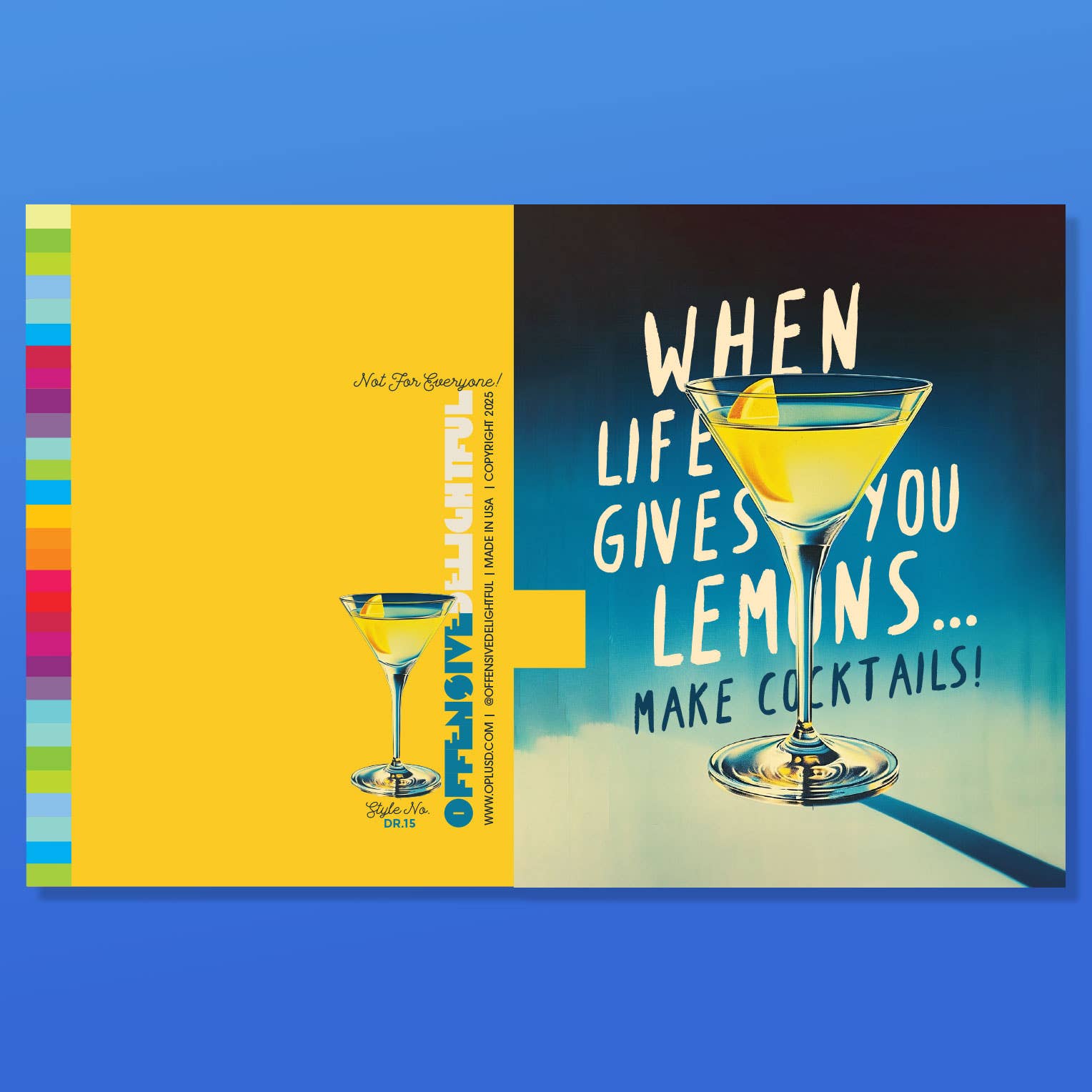 offensivedelightful - Wholesale Everyday Greeting Card - LEMON COCKTAILS life wisdom greeting cards1
