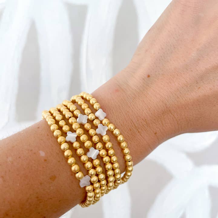 Cola Stacks - Wholesale Beaded Bracelet - Pearl Cross Bracelet