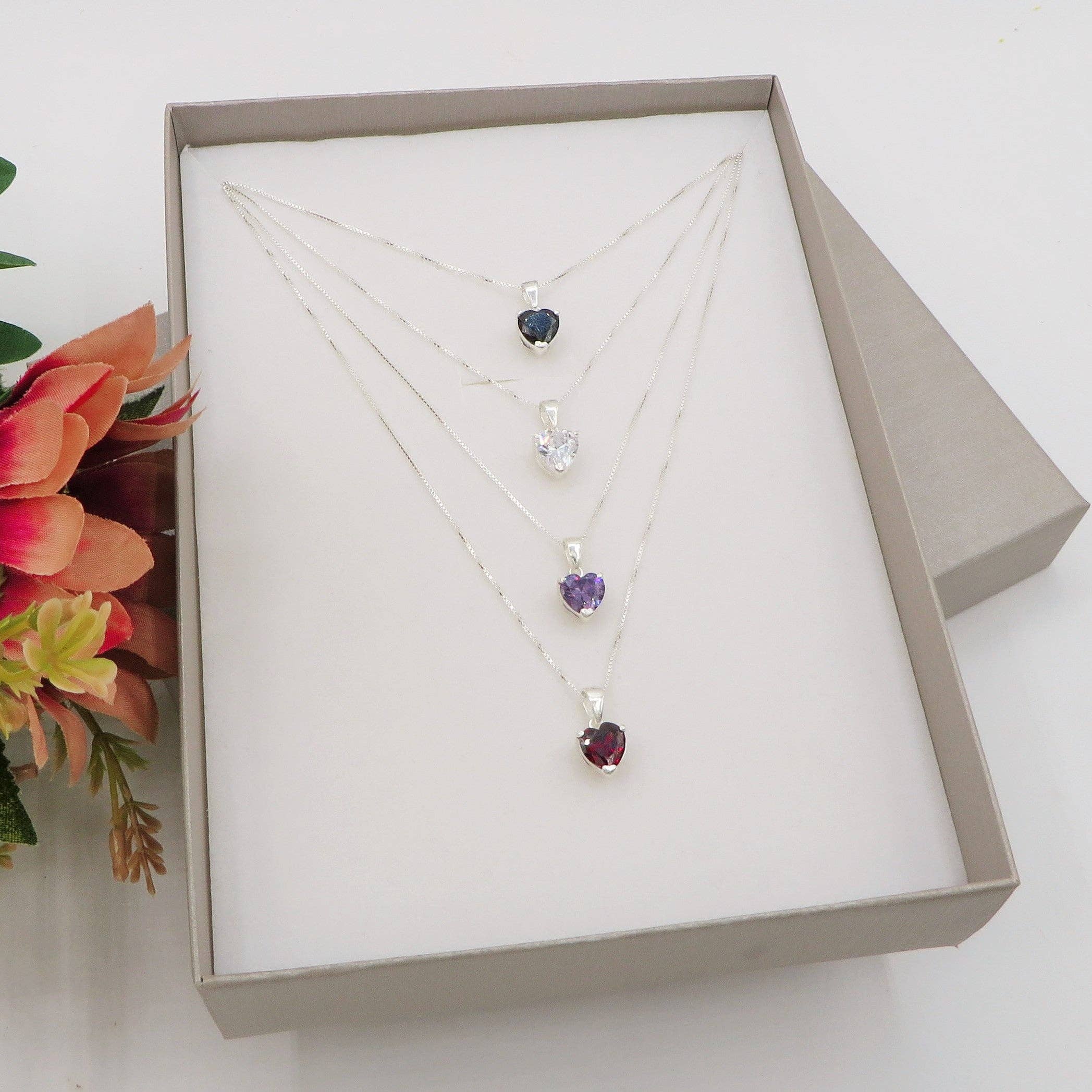 Daemon srls - Wholesale Pendant/Charm Necklace - CONNIE ~ ARGENTO 925 ~ Collana con pendente cuore in cubic zirconia6