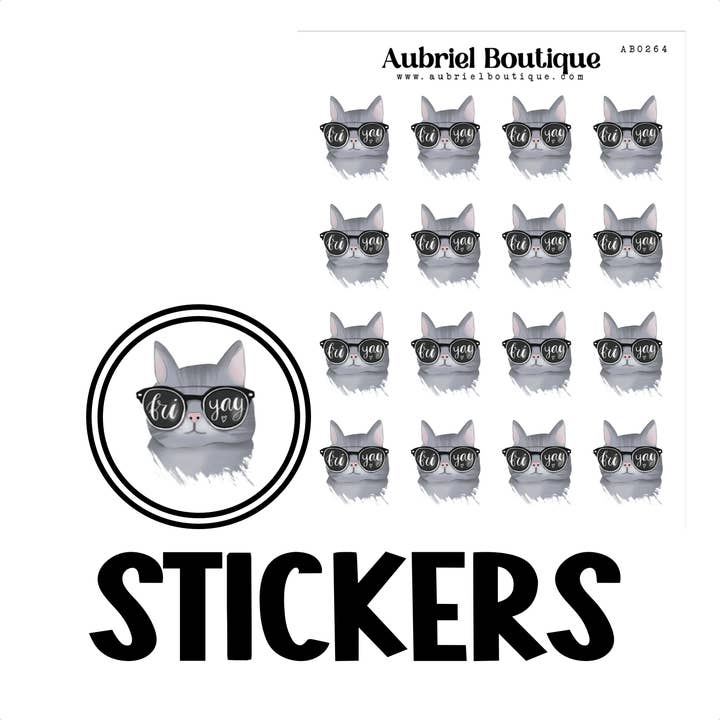 MEOW, planner stickers — AB0264 for wholesale by AubrielBoutique
