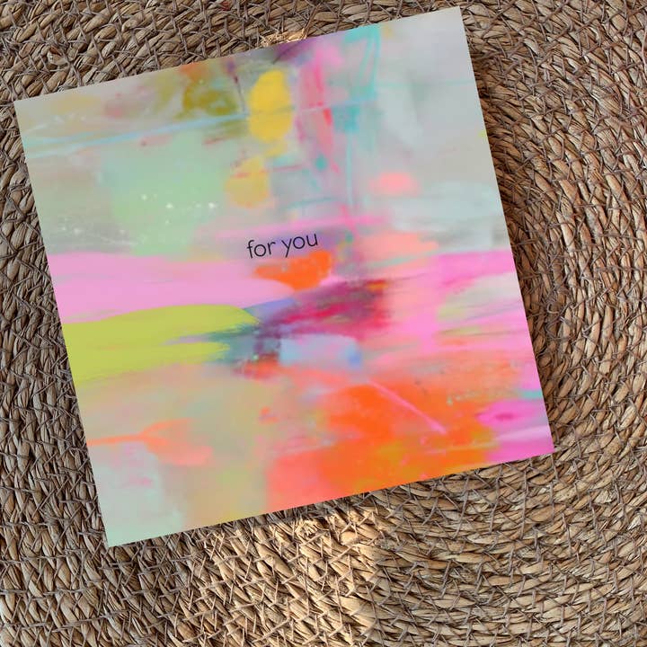 Postkarte * for you * quadratisch für den Großhandel von Ute Arnold / Hej.Ibiza