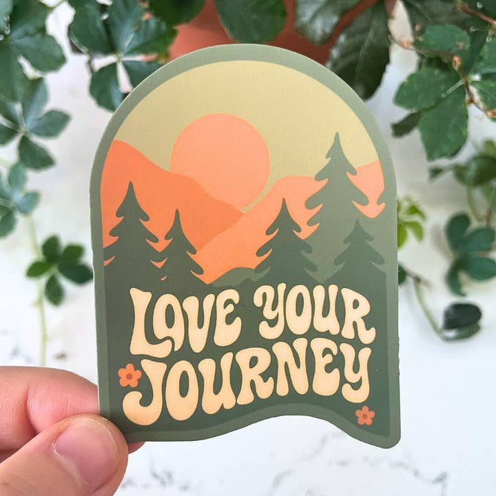 Love Your Journey Sticker | Mental Health, Nature Gift for wholesale by Mindful over Mind Full